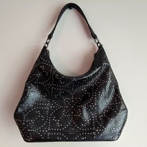 Coach black leather studded hobo bag. Never used!